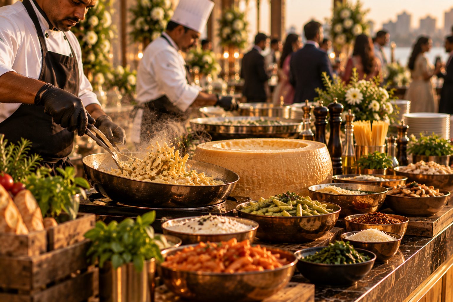 Live Pasta and Risotto Counter by Welcome Caterers in Pune
