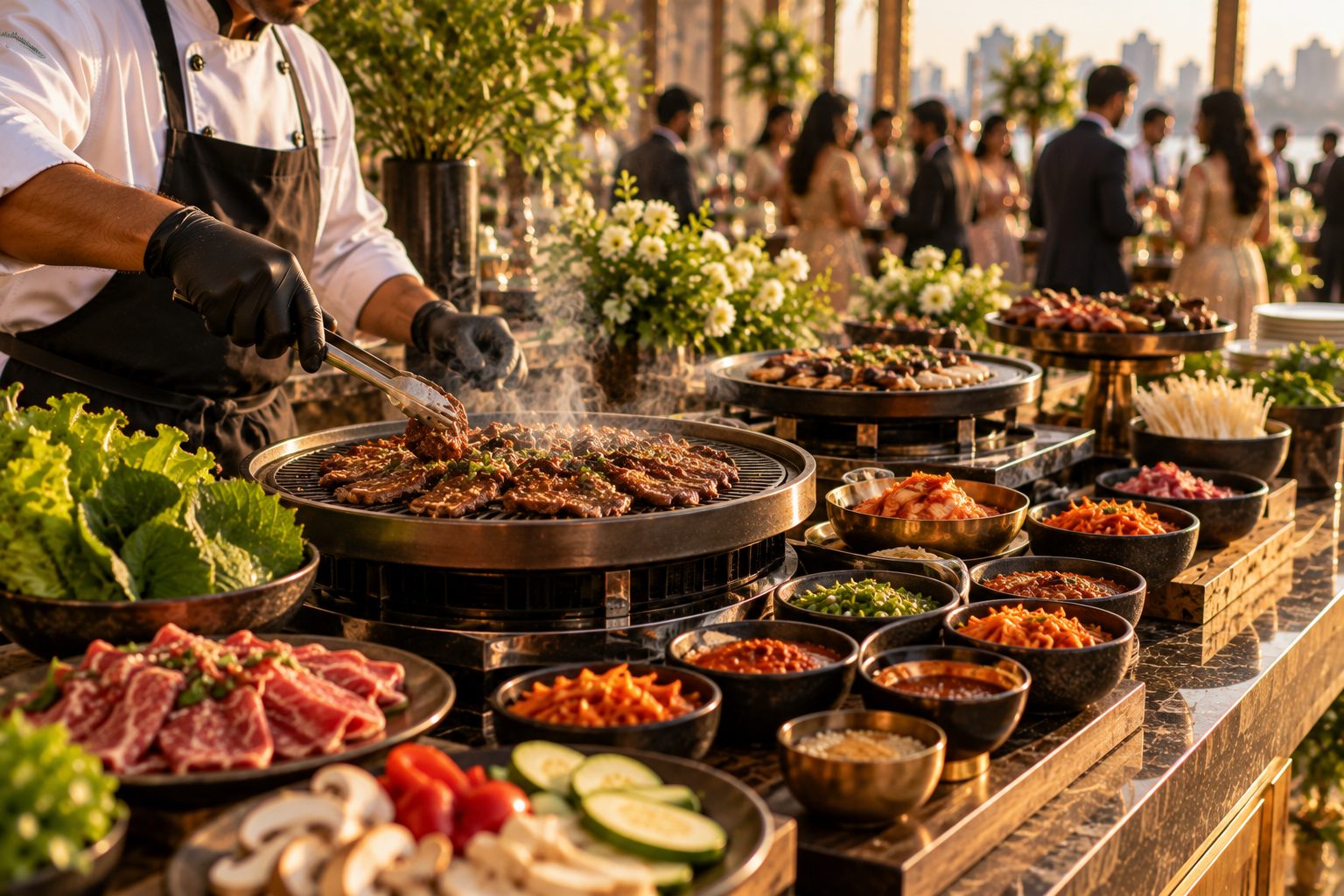Korean BBQ Counter by Welcome Caterers in Pune